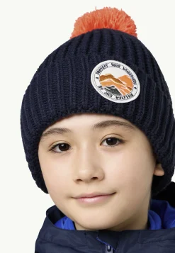 Mutsen|Jack Wolfskin Pompom Badge Beanie K