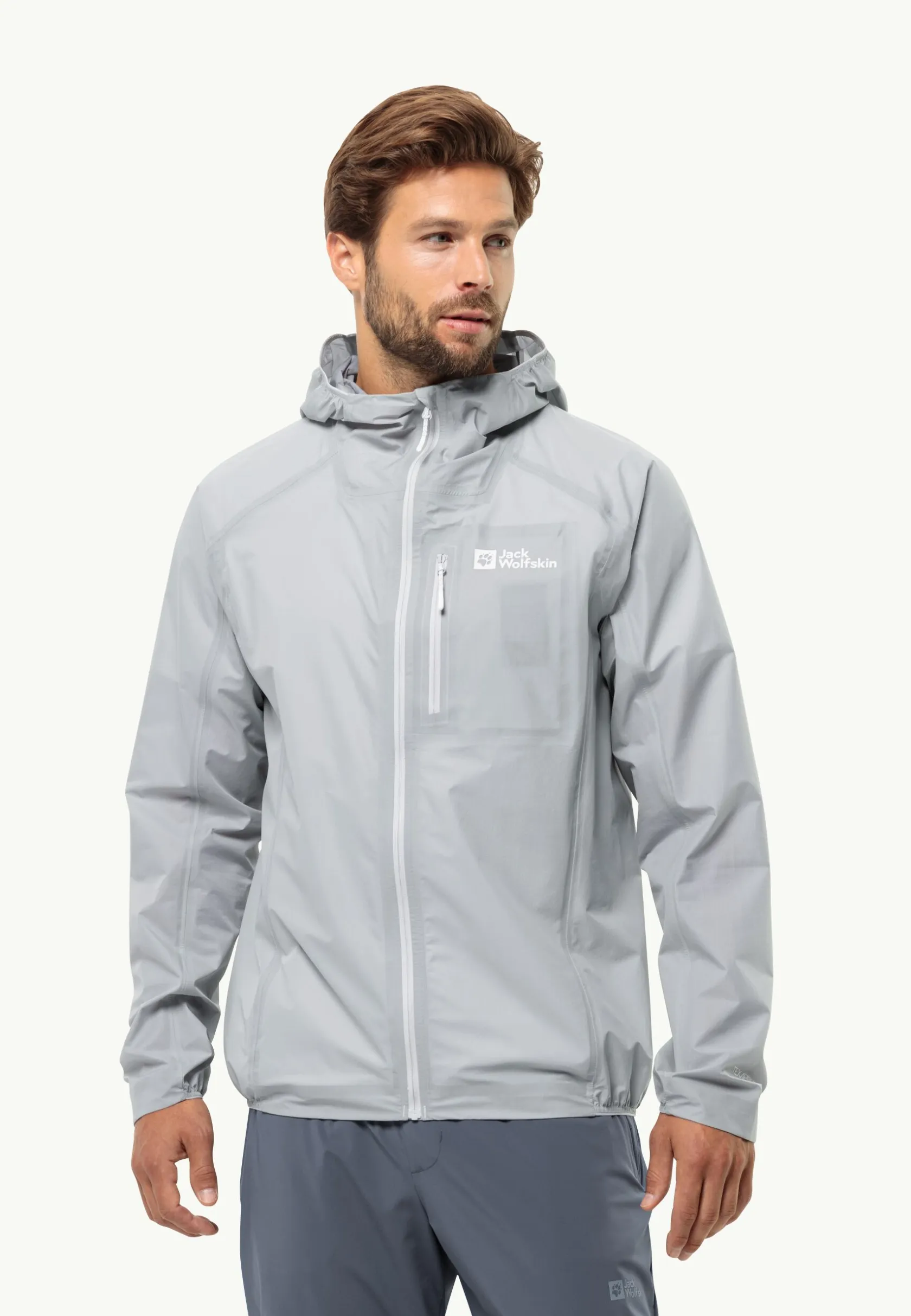 Wandelen|Voor- En Najaarsjacks/-Jassen|Jack Wolfskin Prelight 3l Jkt M Cool Grey