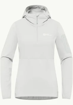 Voor- En Najaarsjacks/-Jassen|Fleece|Jack Wolfskin Prelight Trail Hoody W Cool Grey