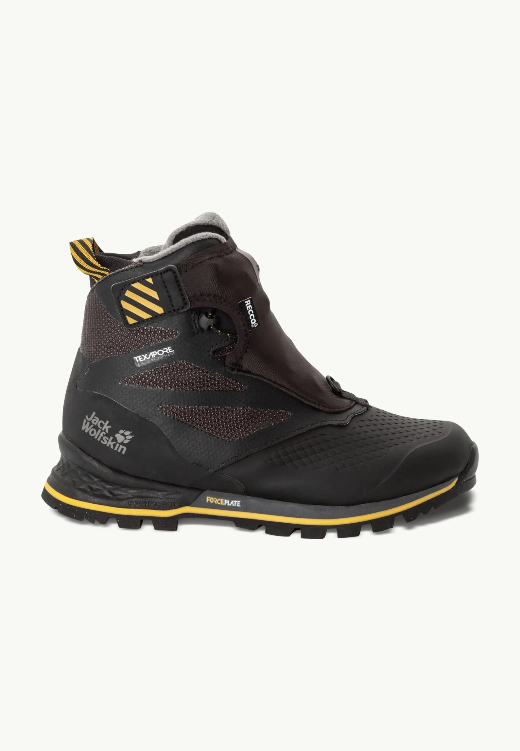 Outdoor Sneaker|Wandelschoenen|Jack Wolfskin 1995 Series Texapore Mid W Black / Burly Yellow Xt