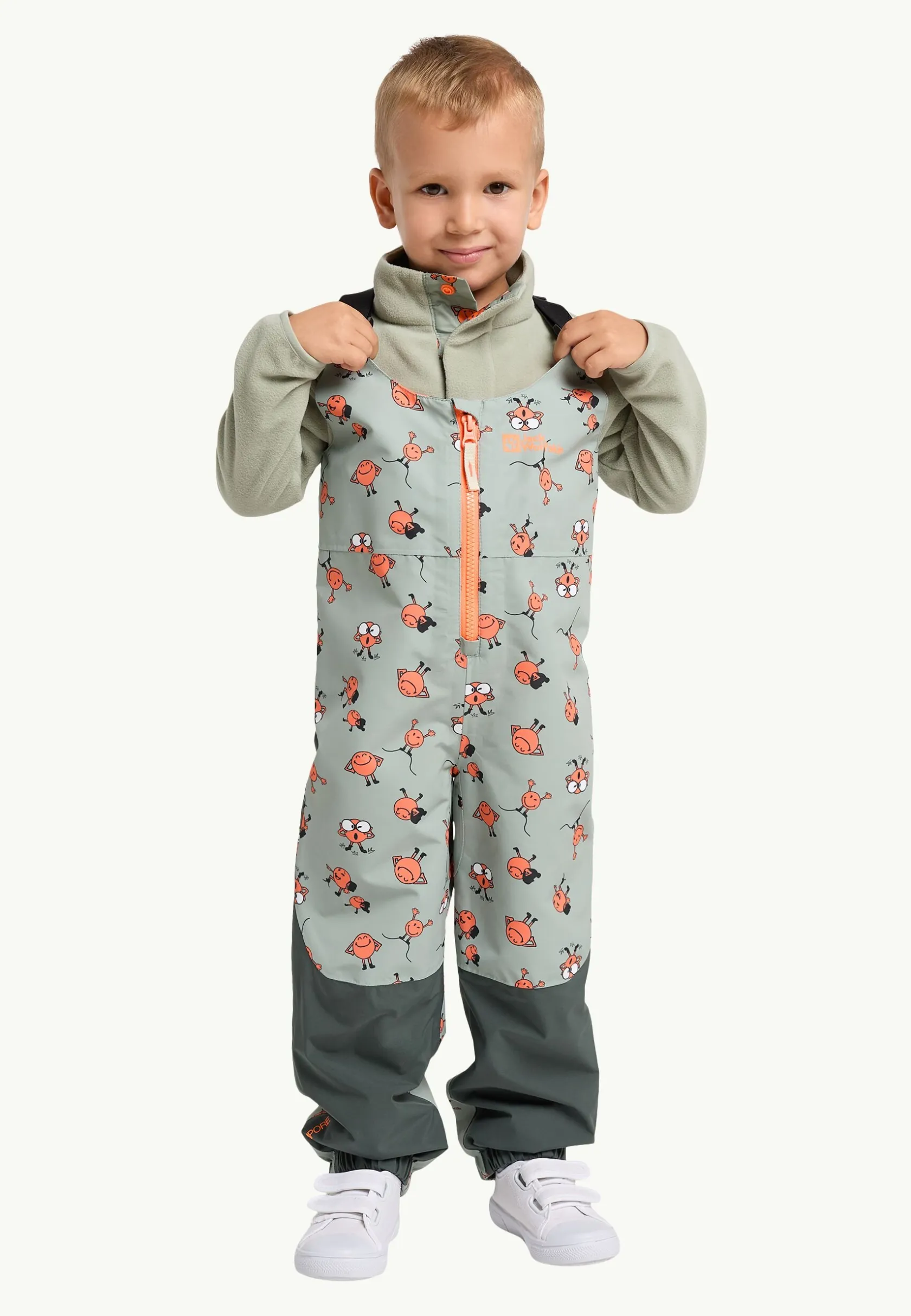Casual Broeken|Jack Wolfskin Smileyworld 2l Aop Bib K Icon Mint Leaf