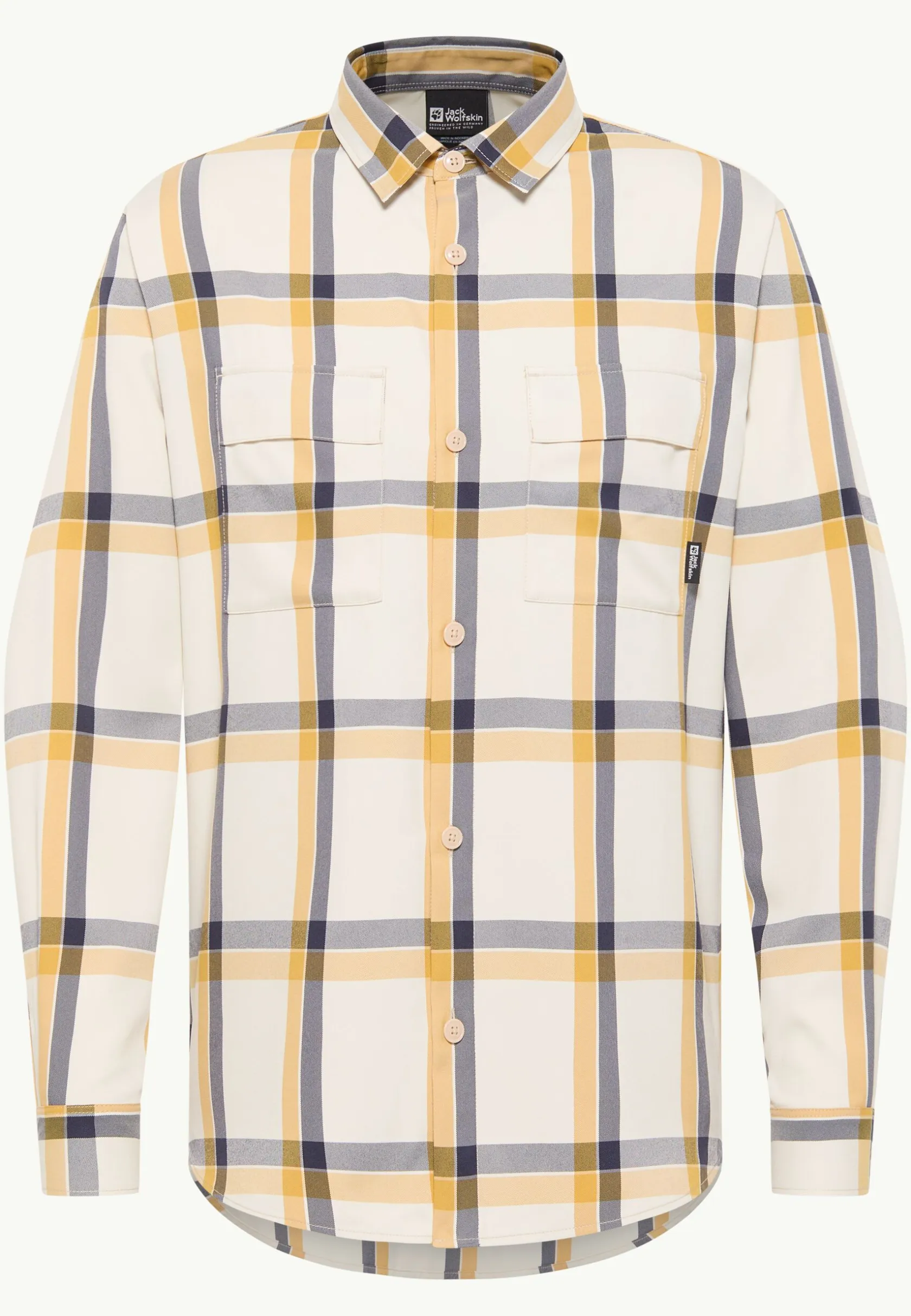Functionele Shirts|Overhemden|Jack Wolfskin Steinwand Shirt M panna cotta