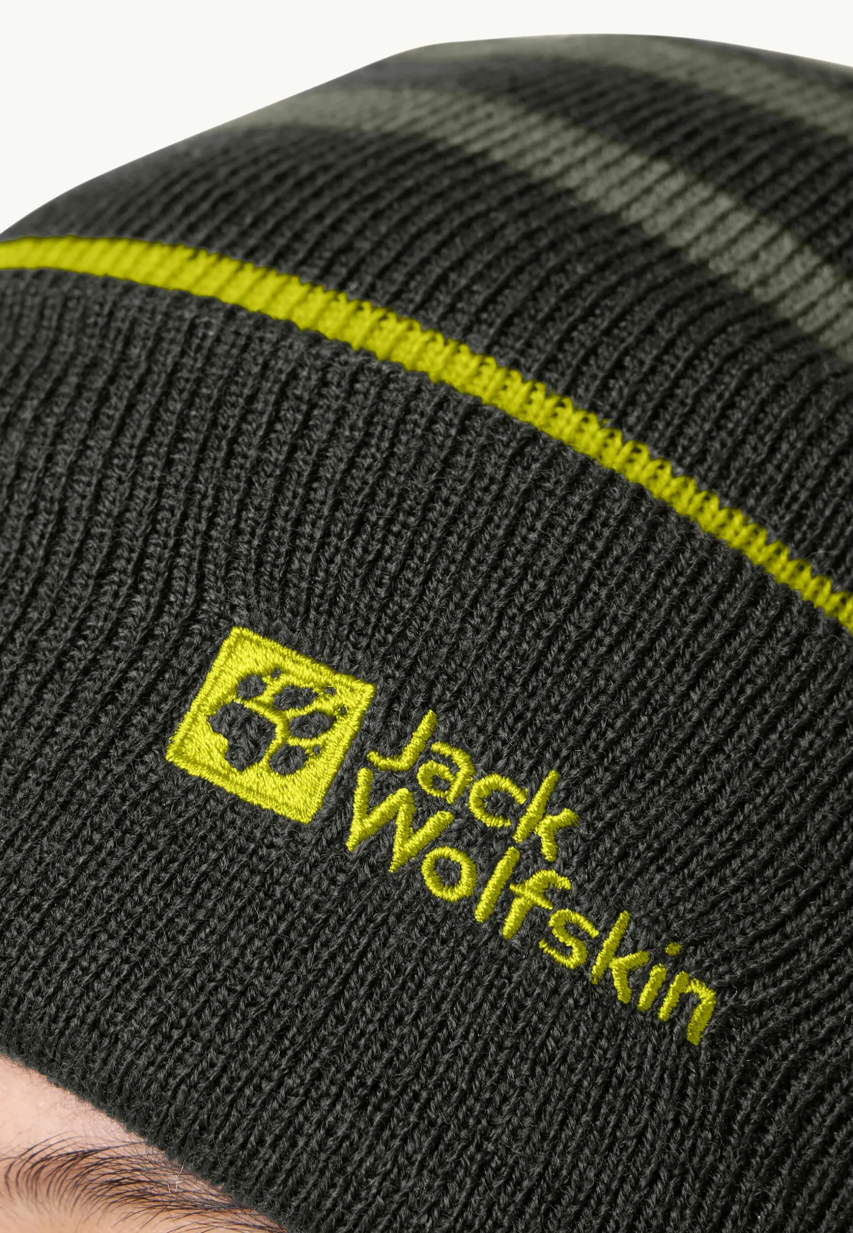 Mutsen|Jack Wolfskin Stripy Knit Beanie K